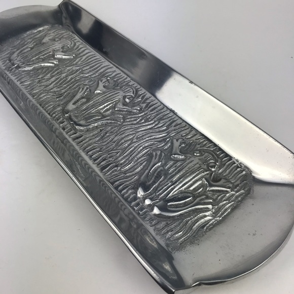 Other - Frog Aluminum Serving Tray 3 Frogs Rectangle 15.5 X 5.5"